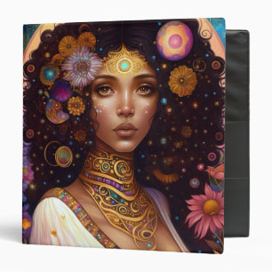 African American Black Goddess Queen Fantasy Art Binder