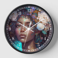 African American Black Goddess Queen Fantasy Art C