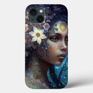 African American Black Goddess Queen Fantasy Art  iPhone 13 Case