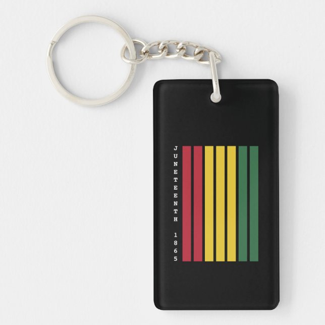 African American Black History Juneteenth 1865 Keychain (Front)