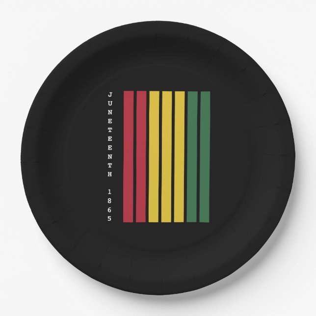 African American Black History Juneteenth 1865 Paper Plate (Front)