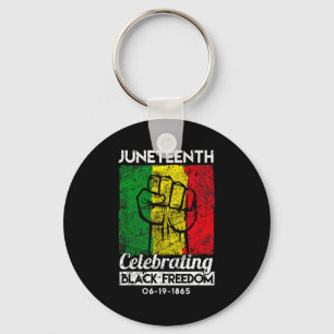 African american black history month juneteenth keychain