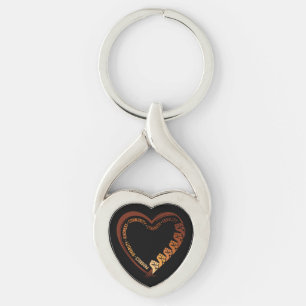 African American Black History Month Valentine Keychain
