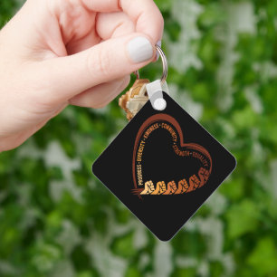 African American Black History Month Valentine Keychain