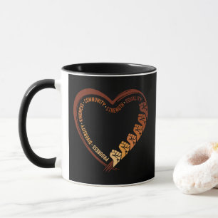 African American Black History Month Valentine Mug