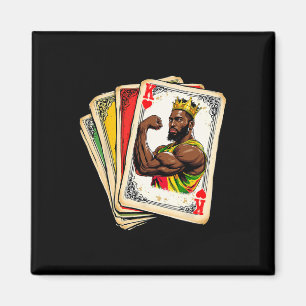 African American Black King Of Hearts Black Histor Magnet