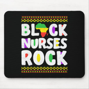 African American Black Nurse Rock Juneteenth 1 Mouse Pad