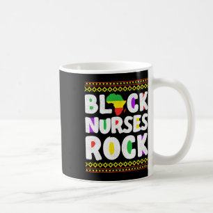 African American Black Nurse Rock Juneteenth Coffee Mug