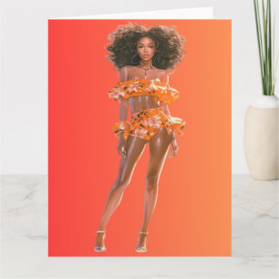 African American Black Queen Melanin Sista Shopp Card