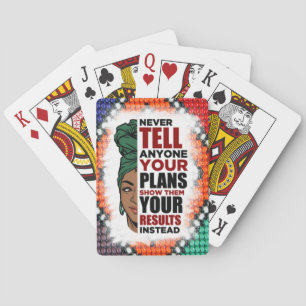 African American Black Queen Melanin Sista Shopp Playing Cards