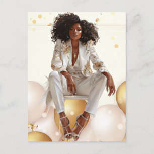 African American Black Queen Melanin Sista Shopp Postcard