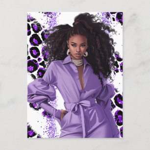 African American Black Queen Melanin Sista Shopp Postcard