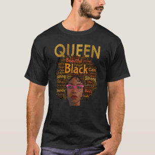 African American Black Queen  Natural Curly Mother T-Shirt