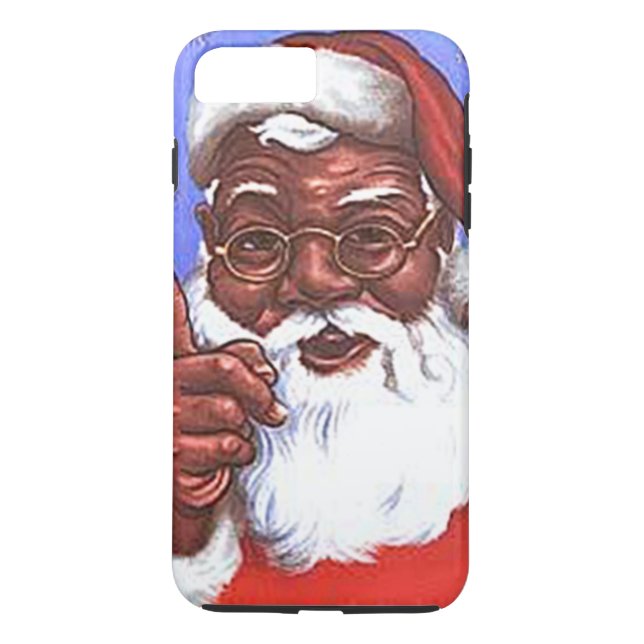 African American Black Santa Claus Christmas Case-Mate iPhone Case (Back)
