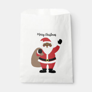 African American Black Santa Claus  Favour Bag