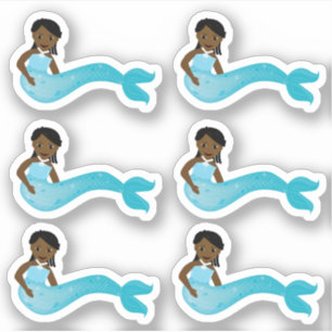 African American Blue Mermaid
