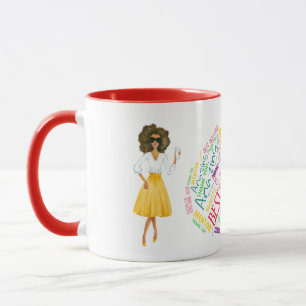 African American Boss' Day Coffee Mug  Word Art