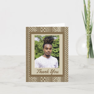African American Boy's Graduation Carte de remerci