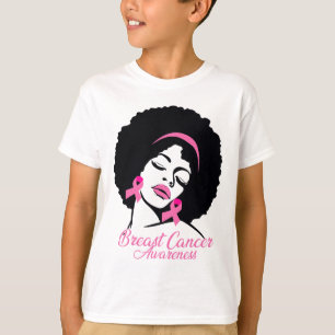 African American Breast Cancer Awareness Black Wom T-Shirt