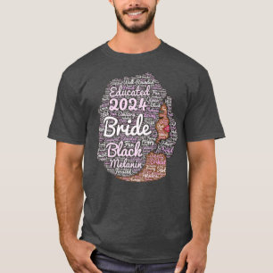 African American Bride to Be 2024 Getting Married T-Shirt