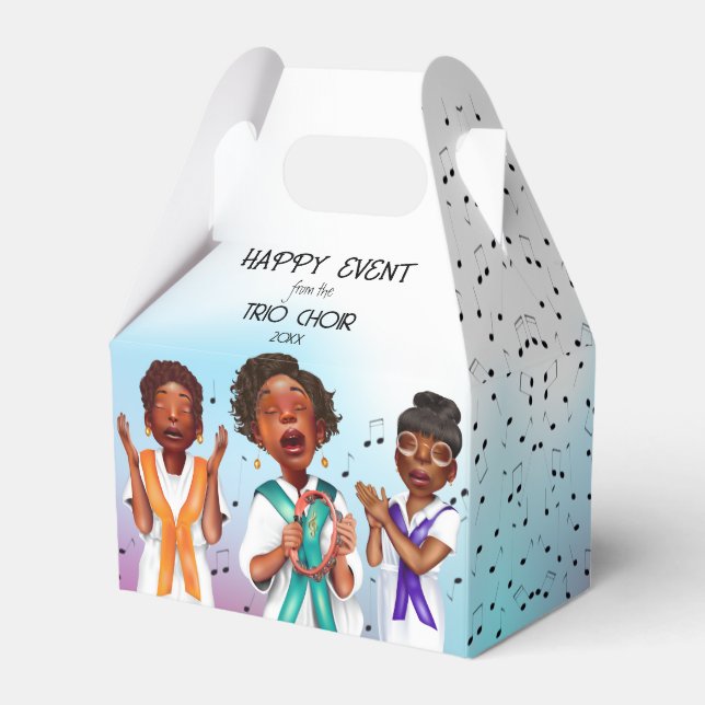 African American Choir Favor Box (Front Side)