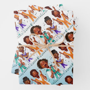 African American Choir Wrapping Paper Sheet