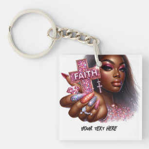 African American Christian “Faith” Inspirational Keychain