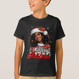 African American Christmas African Black Women Mom T-Shirt