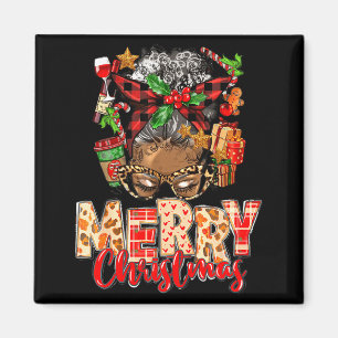 African American Christmas African Black Xmas Mom  Magnet