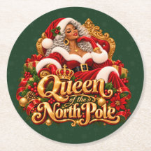 African American Christmas Coasters Black Santa