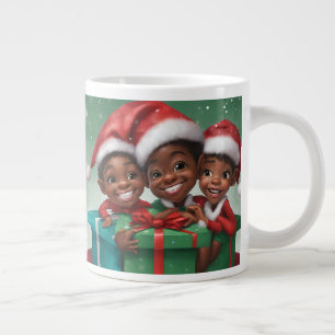 African American Christmas Elf Specialty Mug