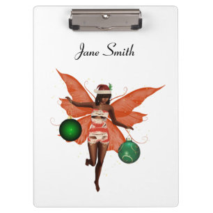 African American Christmas Fairy Clipboard