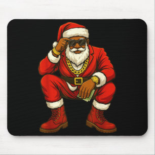 African American Christmas Funny African American  Mouse Pad