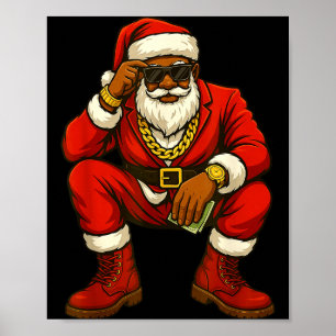 African American Christmas Funny African American Poster