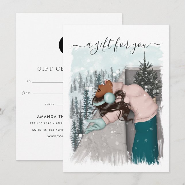 African American Christmas Gift Certificate (Front/Back)