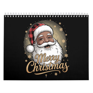 African American Christmas Pyjamas Santa Claus  Calendar