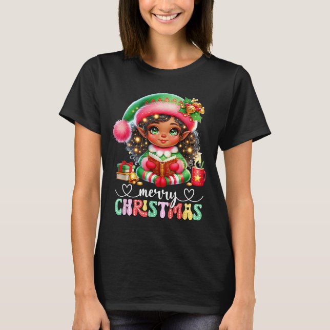 African American Christmas Shirt African Black Wom (Front)