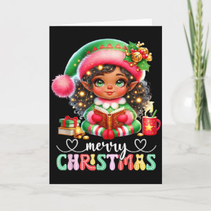 African American Christmas Shirt African Black Wom Card