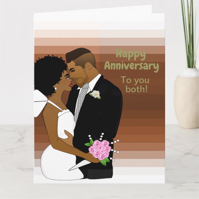 African American Couple Anniversary Card (Front)