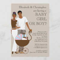 African American Couple Gender Reveal Baby Shower