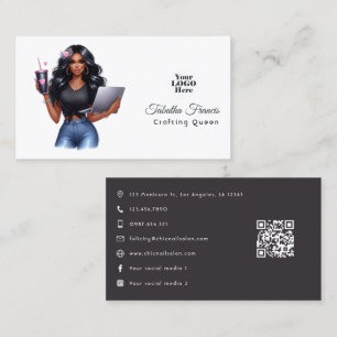 African American Crafting Queen Inspirational Business Card
