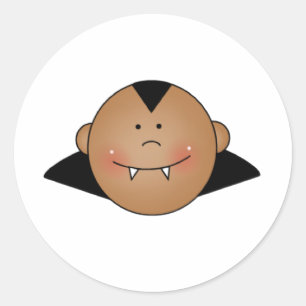 African American Customizable Dracula Classic Round Sticker