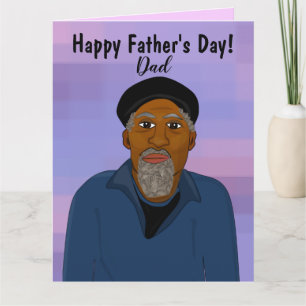 African American Dad Happy Father's Day  Card