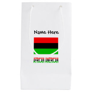 African American Diaspora Flag Black Personalized  Small Gift Bag