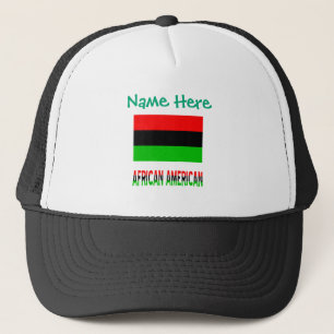 African American Diaspora Flag Personalized  Trucker Hat