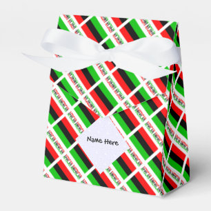 African American Diaspora Flag Tiled Personalized Favor Box