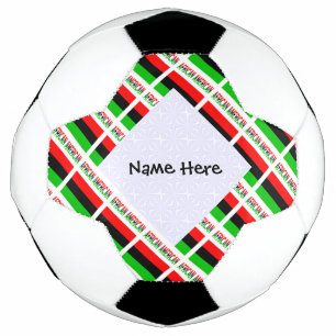African American Diaspora Flag Tiled Personalized Soccer Ball
