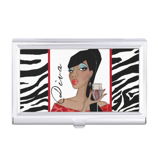 African American "DIVA" Business Card Holder (Front)