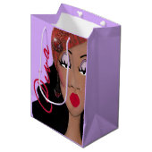 African American Diva Medium Gift Bag (Front Angled)