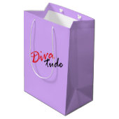 African American Diva Medium Gift Bag (Back Angled)